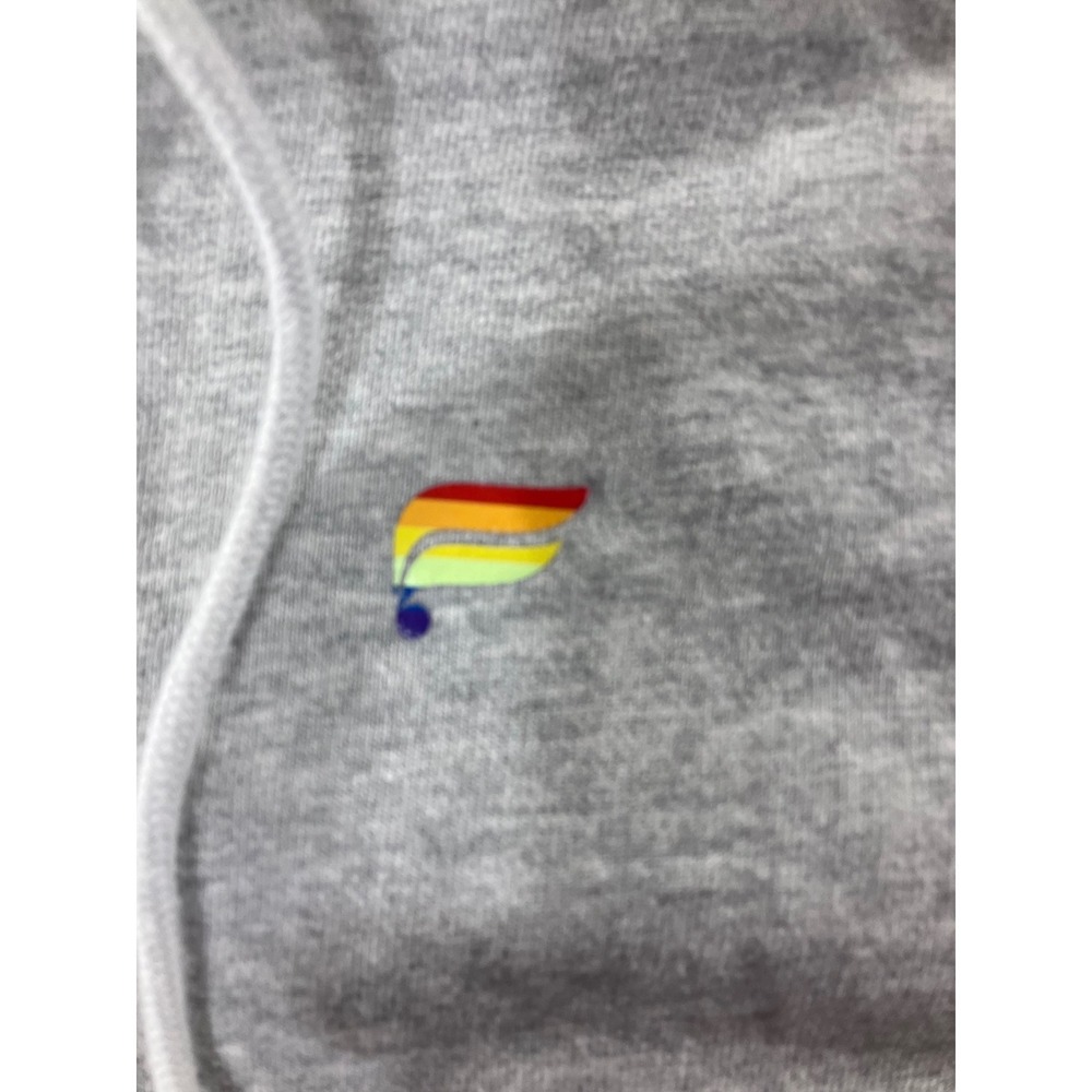 Parade Womens Gray Hoodie Sweatshirt Rainbow Logo Pocket‎ Pullover Size M - Picture 4 of 9